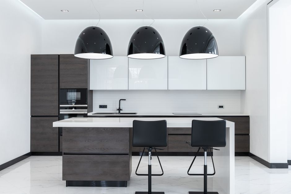 Premium countertops and island lighting